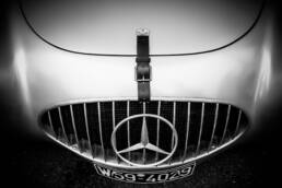 Mercedes Benz W194 bonnet and grill with three pointed star and original registration plate of W59 4029