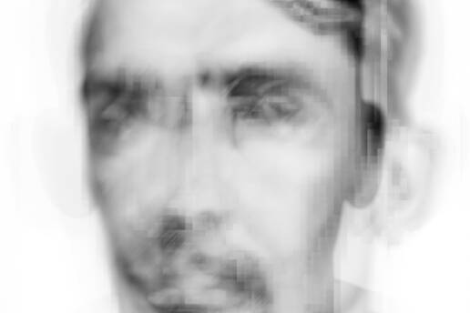 Composite multi layered portrait hiding the identity of the subject
