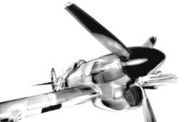 Black and white composite photograph of a British Hawker Typhoon