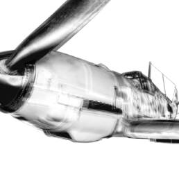 Black and white composite photograph of a German Messerschmitt Bf 109