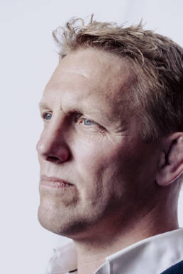 For the Love of the Game Lewis Moody MBE portrait of the retired English rugby union player and Rugby World Cup 2003 winner