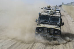 Driving outside the wire of Camp Shorabak